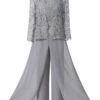 3 Pieces Lace Mother Of The Bride Dress Pants Suits