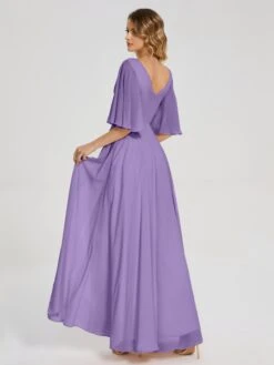 Amina Modest Half Sleeves Bridesmaid Dresses
