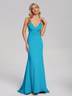 Brinley Spaghetti Straps Spandex Long Dresses