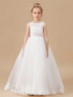 Chic A-line Lace Flower Girl Dress