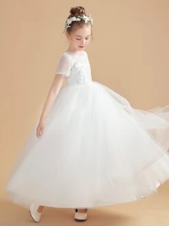 Cute A-line Flower Girl Dress
