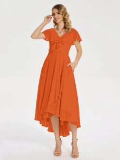 Gabriela High Low Ruffles Bridesmaid Dresses