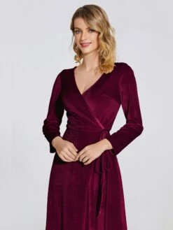 Long Sleeves Velvet Mother Of The Bride Dresses