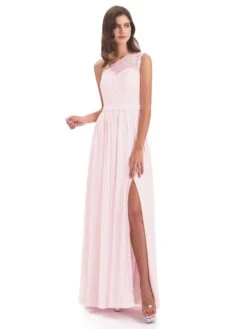 Lyra A-line One Shoulder Long Bridesmaid Dresses