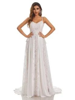 Mckenna Boho Spaghetti Straps Wedding Dresses With Tassel