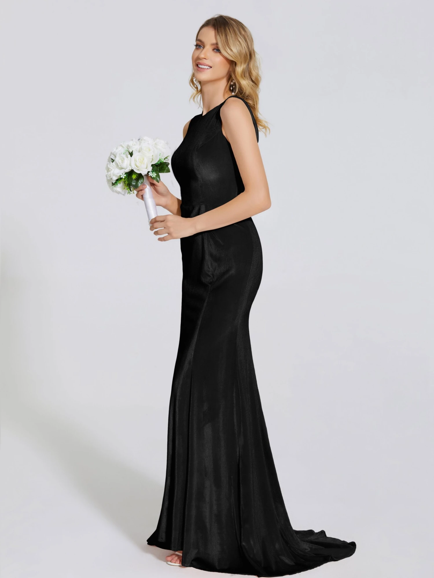 Rebecca Vintage Scoop Neck Velvet Bridesmaid Dresses - Image 10