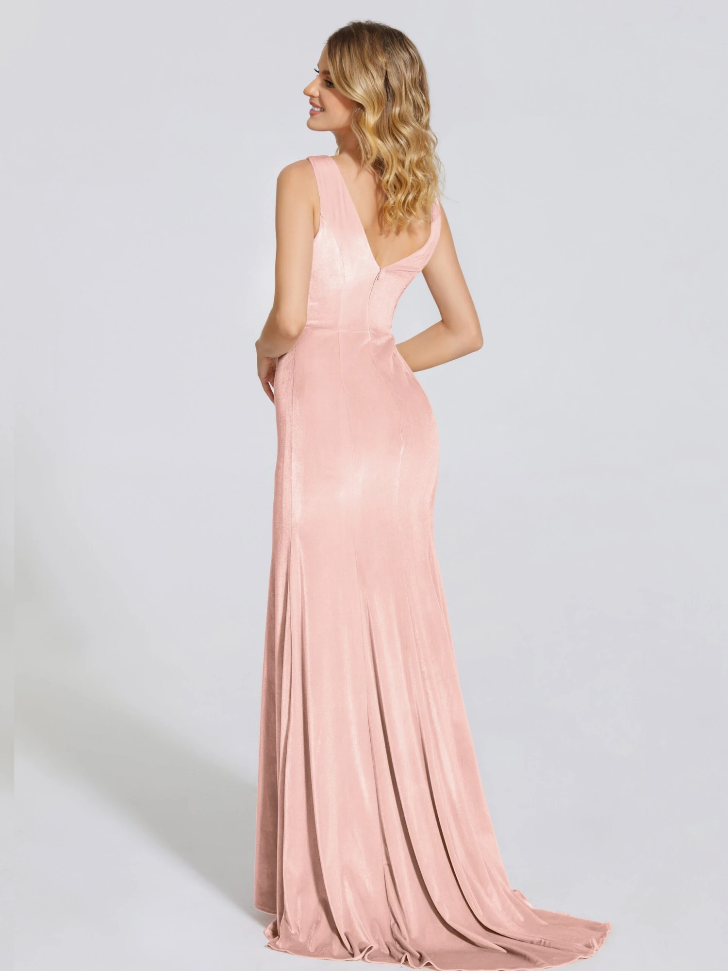Rebecca Vintage Scoop Neck Velvet Bridesmaid Dresses - Image 6