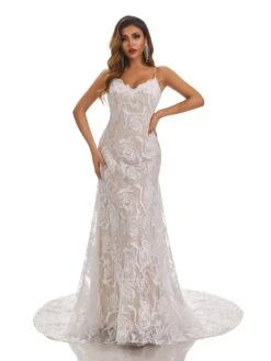 Remi Elegant Ball-Gown V-neck Court Train Wedding Dresses