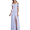 Rosie Affordable Chiffon A-line Split Long Bridesmaid Dresses