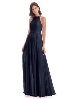 Zoe Awesome Lace Halter Floor-Length Bridesmaid Dresses