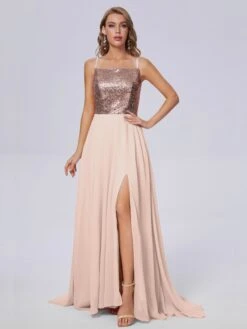 Alaina Sexy Split Sequins Bridesmaid Dresses