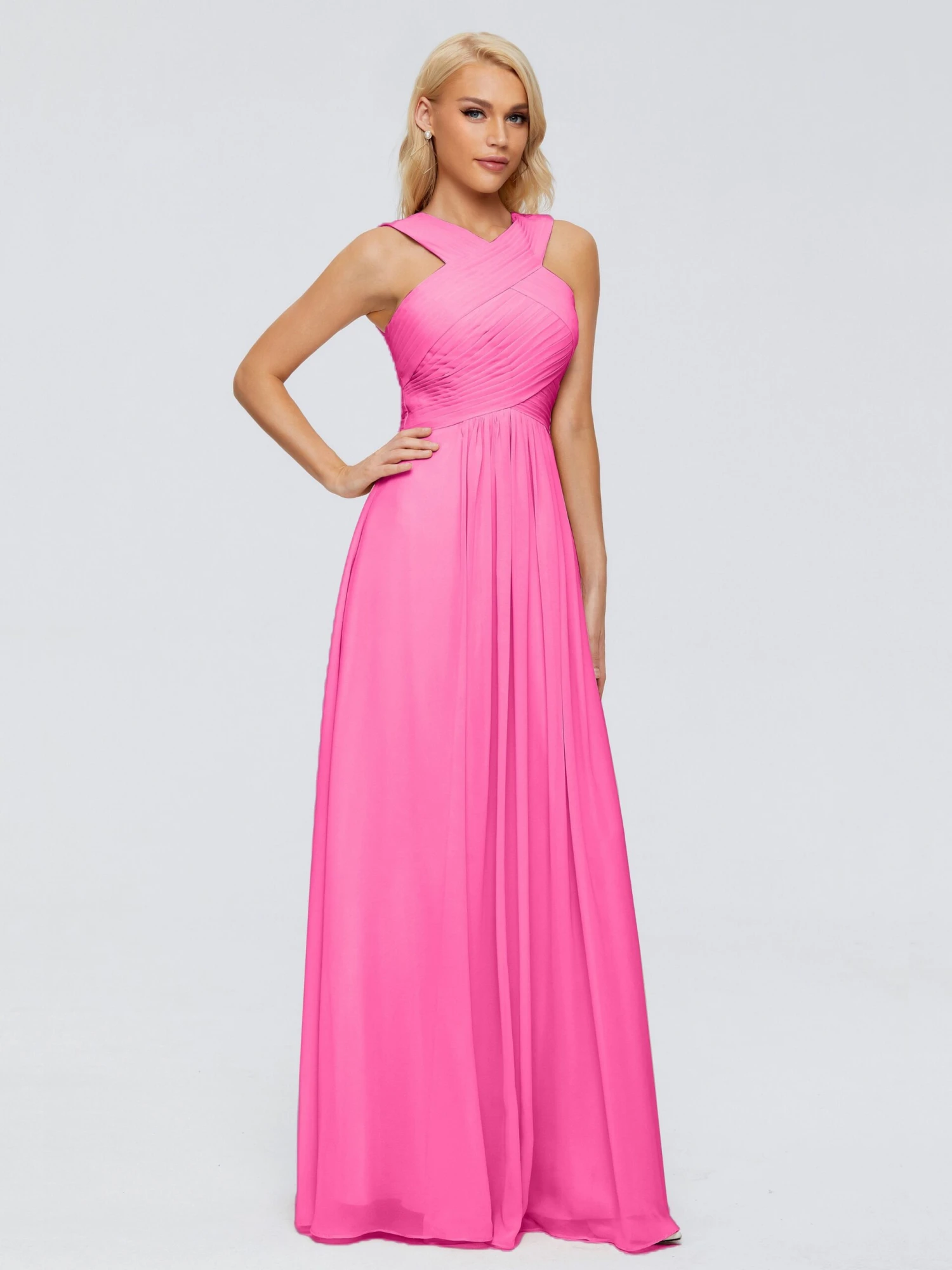Aliyah Charming A-line Straps Chiffon Bridesmaid Dresses - Image 5