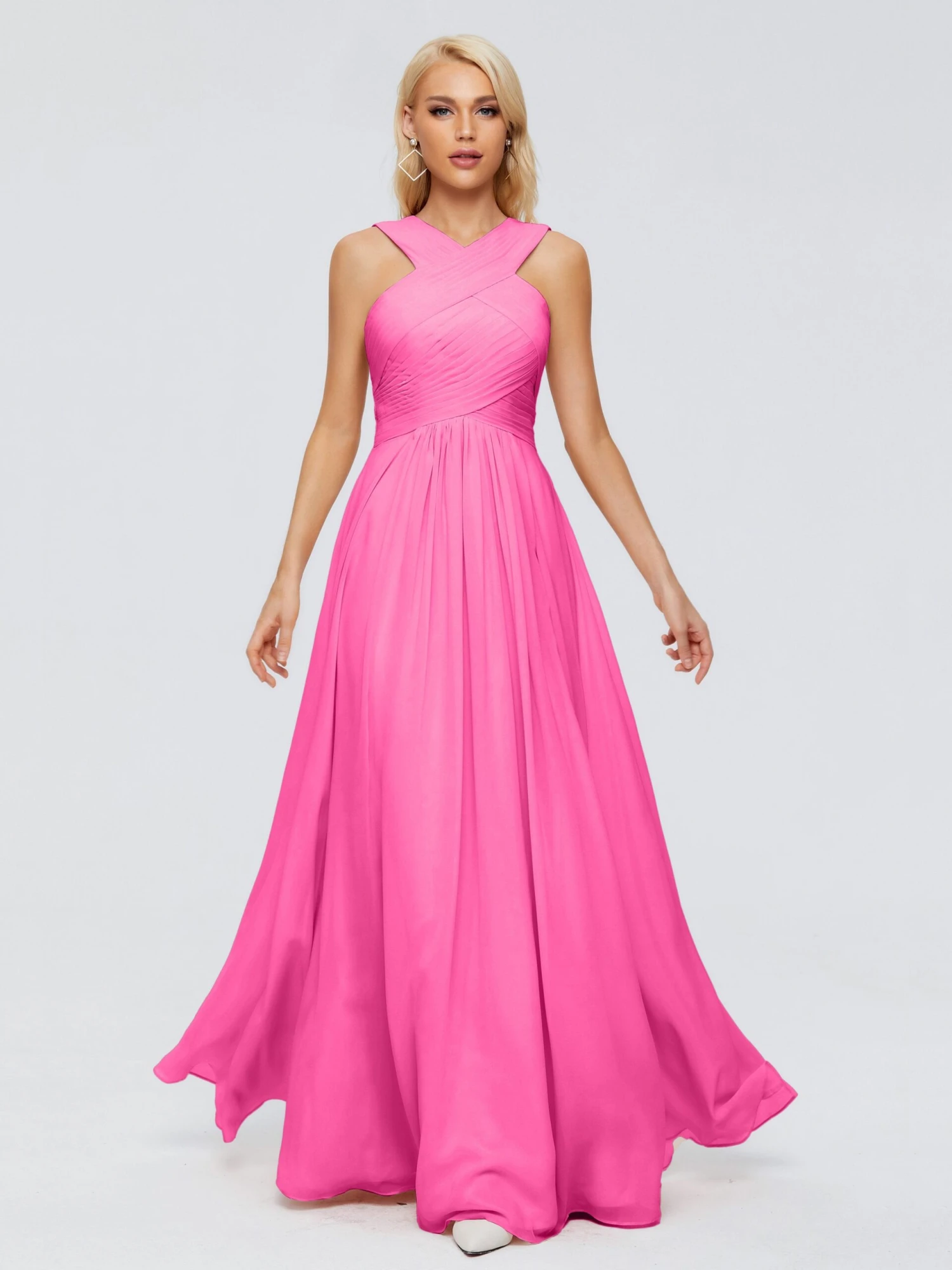 Aliyah Charming A-line Straps Chiffon Bridesmaid Dresses - Image 6