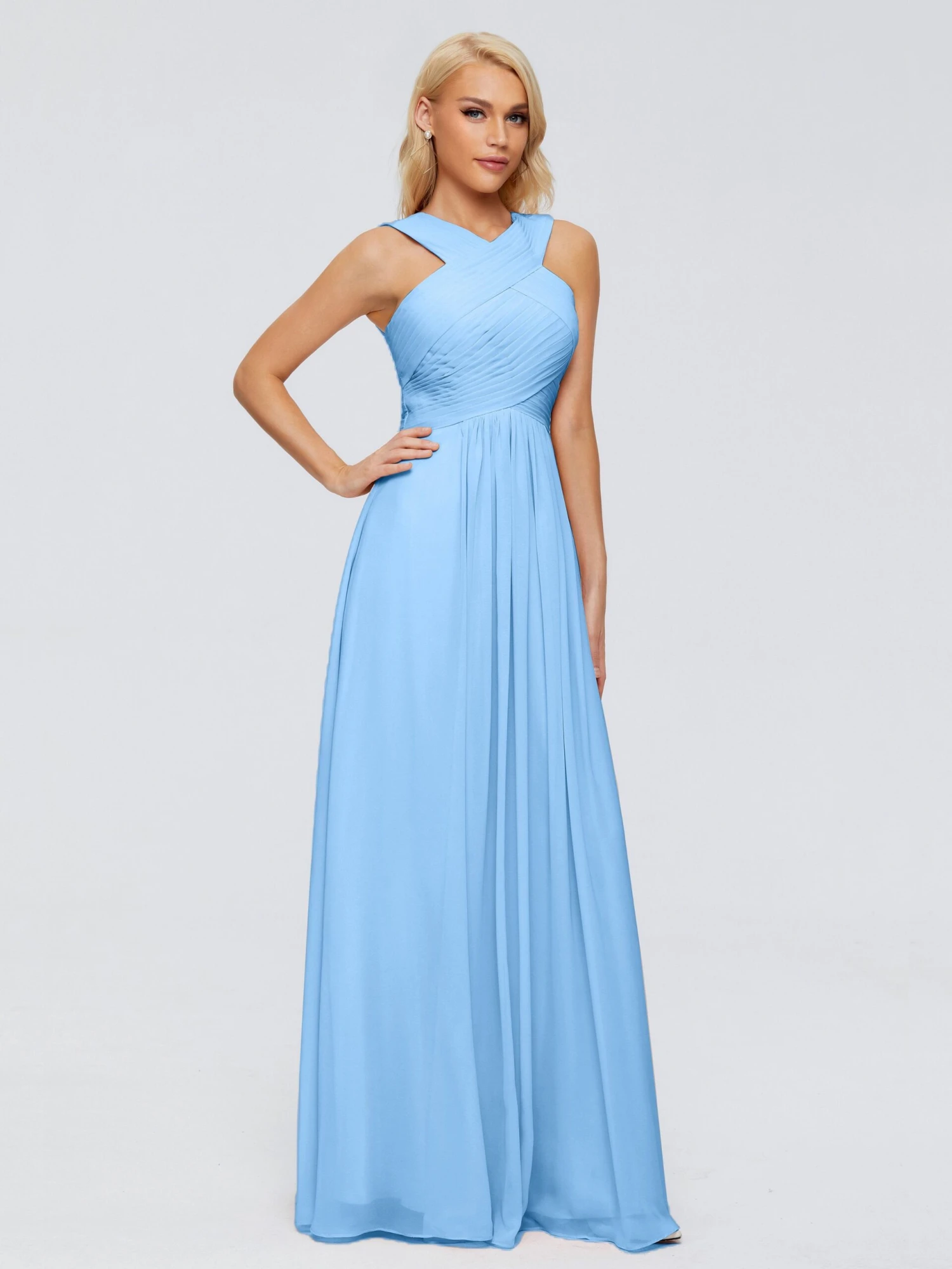 Aliyah Charming A-line Straps Chiffon Bridesmaid Dresses - Image 10