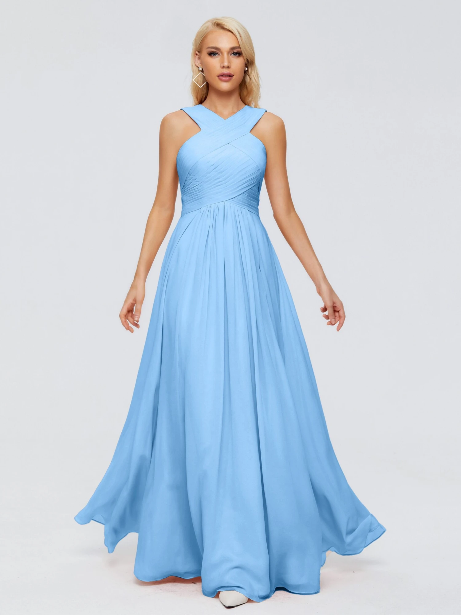 Aliyah Charming A-line Straps Chiffon Bridesmaid Dresses - Image 11