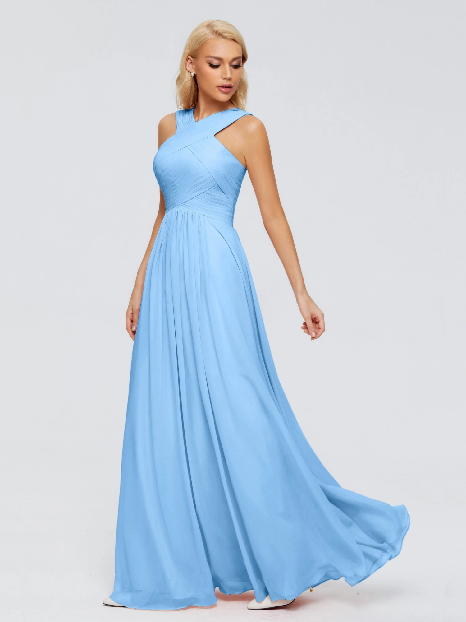 Aliyah Charming A-line Straps Chiffon Bridesmaid Dresses - Image 13