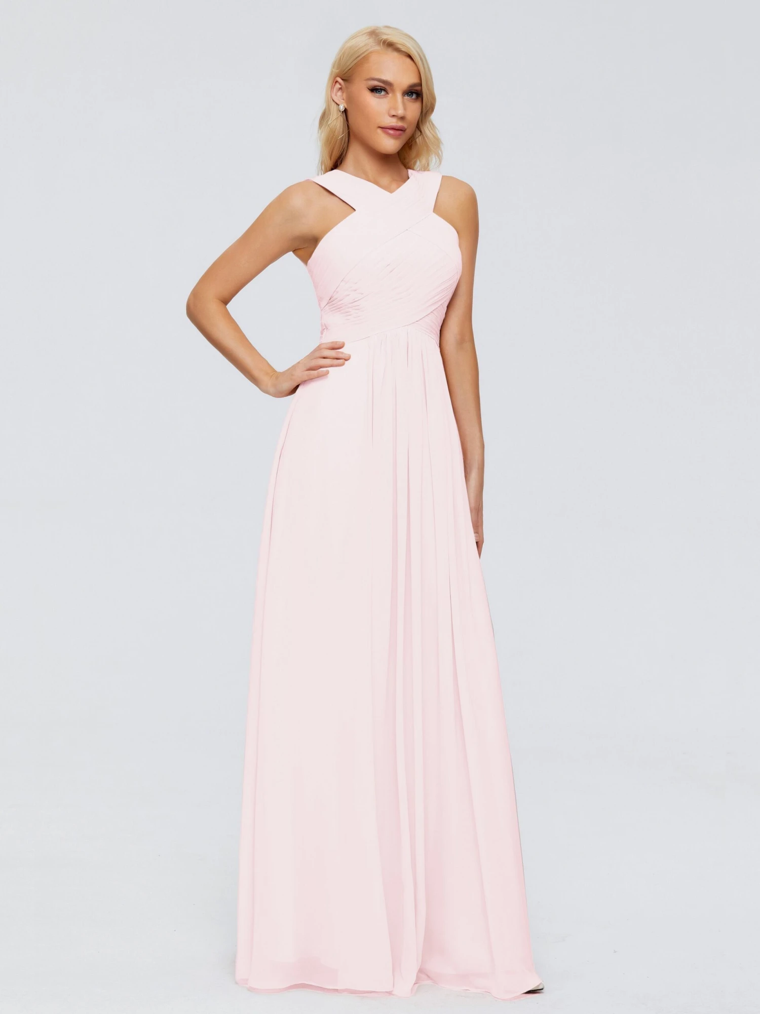 Aliyah Charming A-line Straps Chiffon Bridesmaid Dresses - Image 14