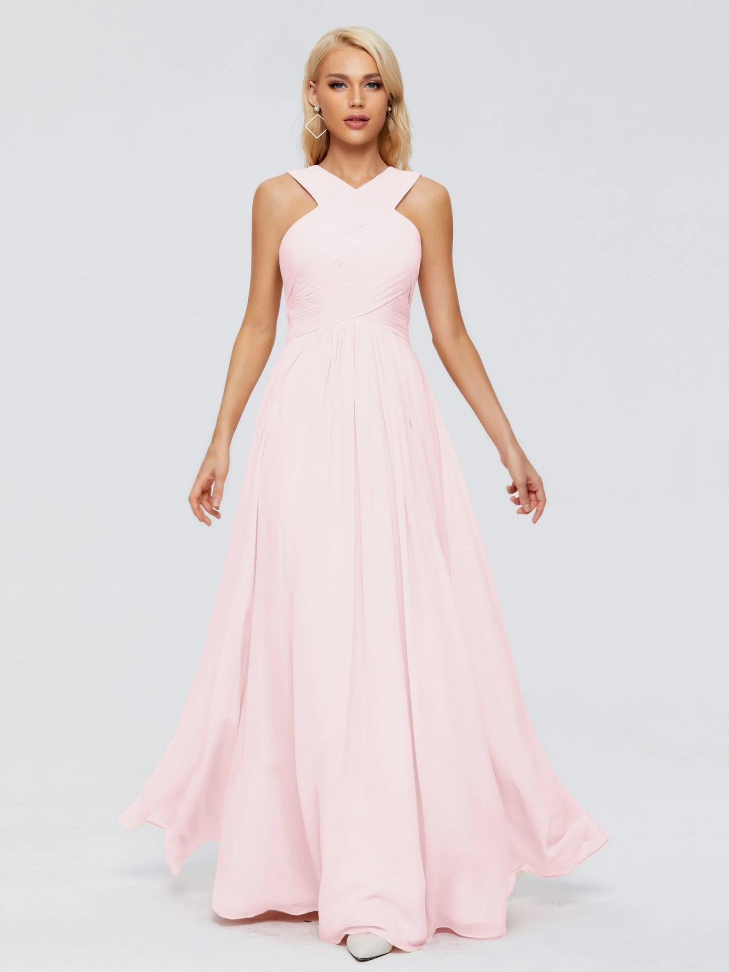 Aliyah Charming A-line Straps Chiffon Bridesmaid Dresses - Image 15