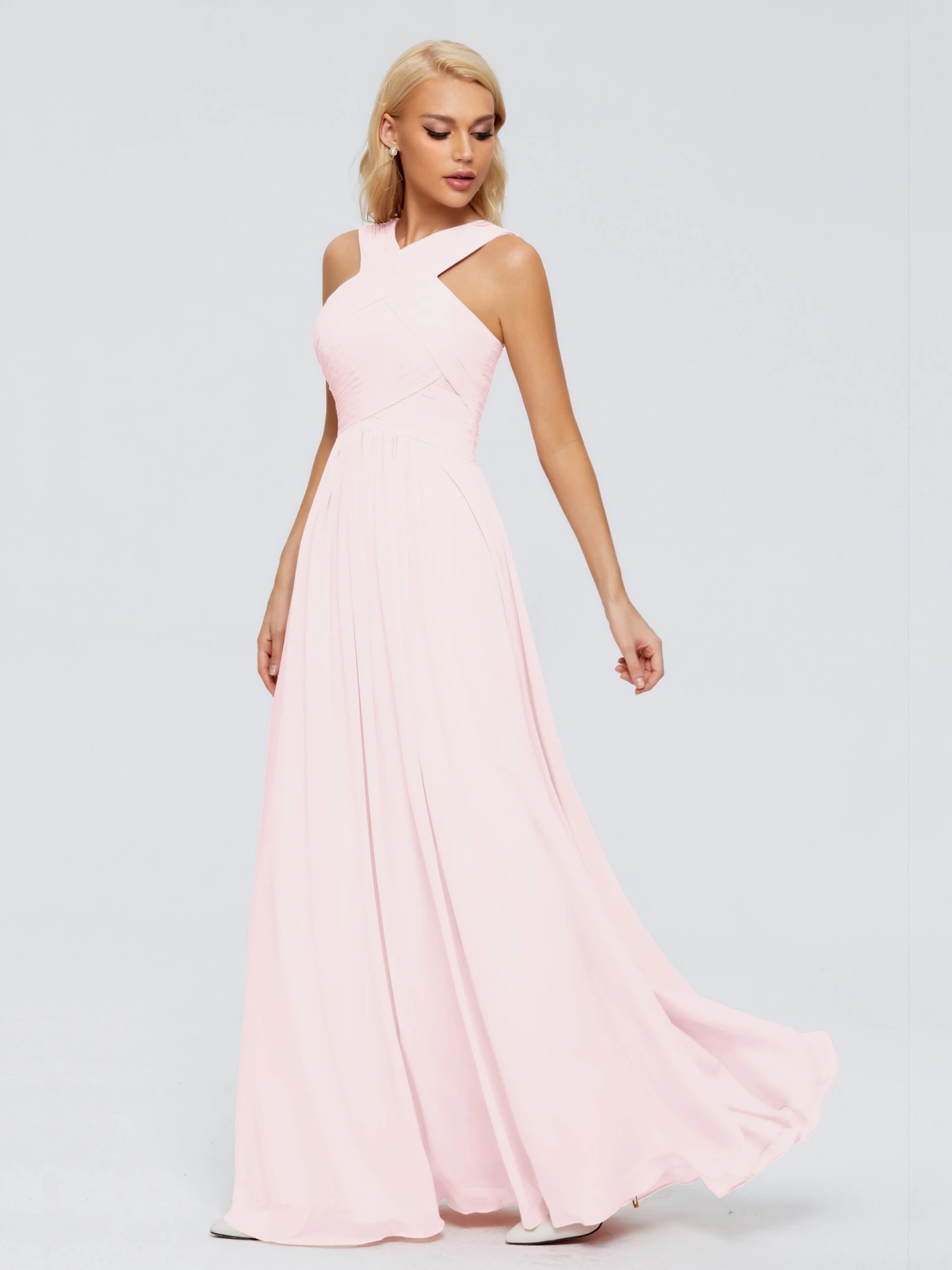 Aliyah Charming A-line Straps Chiffon Bridesmaid Dresses - Image 17
