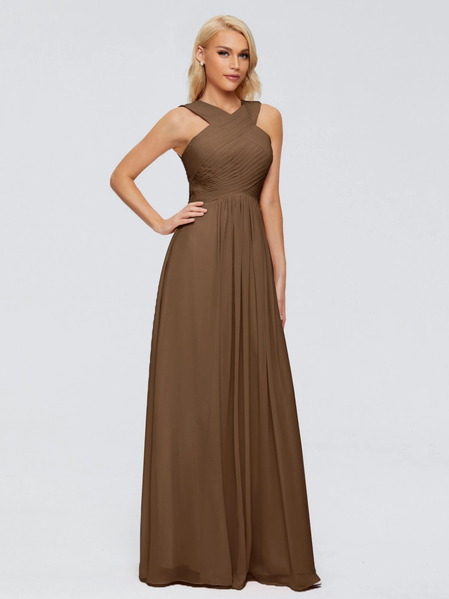 Aliyah Charming A-line Straps Chiffon Bridesmaid Dresses - Image 18