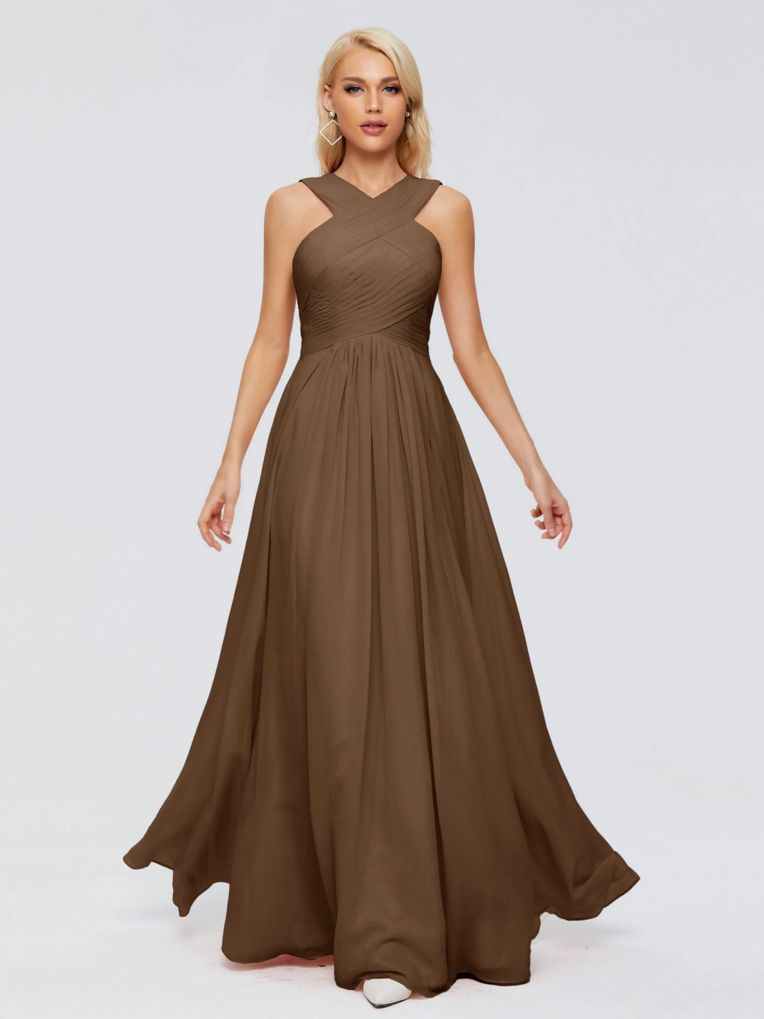 Aliyah Charming A-line Straps Chiffon Bridesmaid Dresses - Image 19