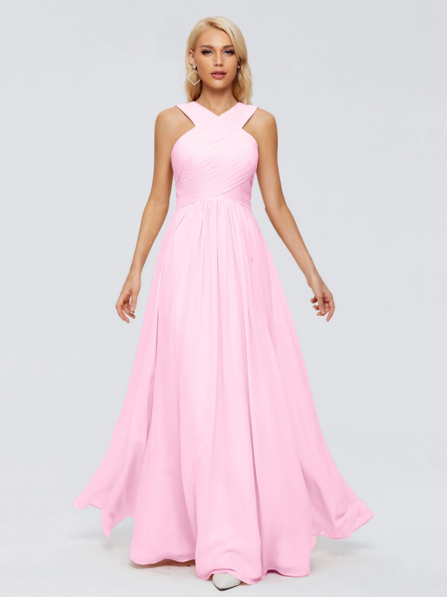 Aliyah Charming A-line Straps Chiffon Bridesmaid Dresses - Image 4