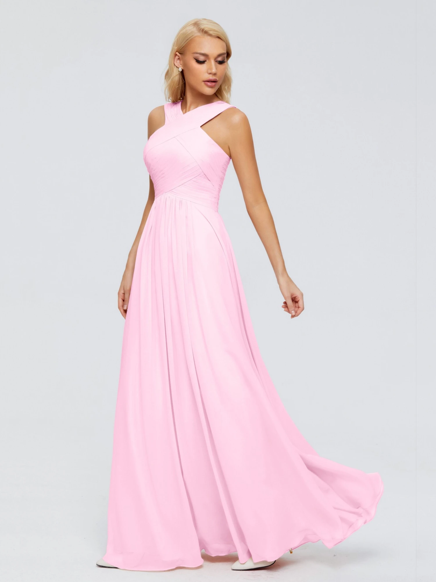Aliyah Charming A-line Straps Chiffon Bridesmaid Dresses - Image 2