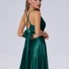 Ana Spaghetti Straps Bowknot Soft Satin Bridesmaid Dresses