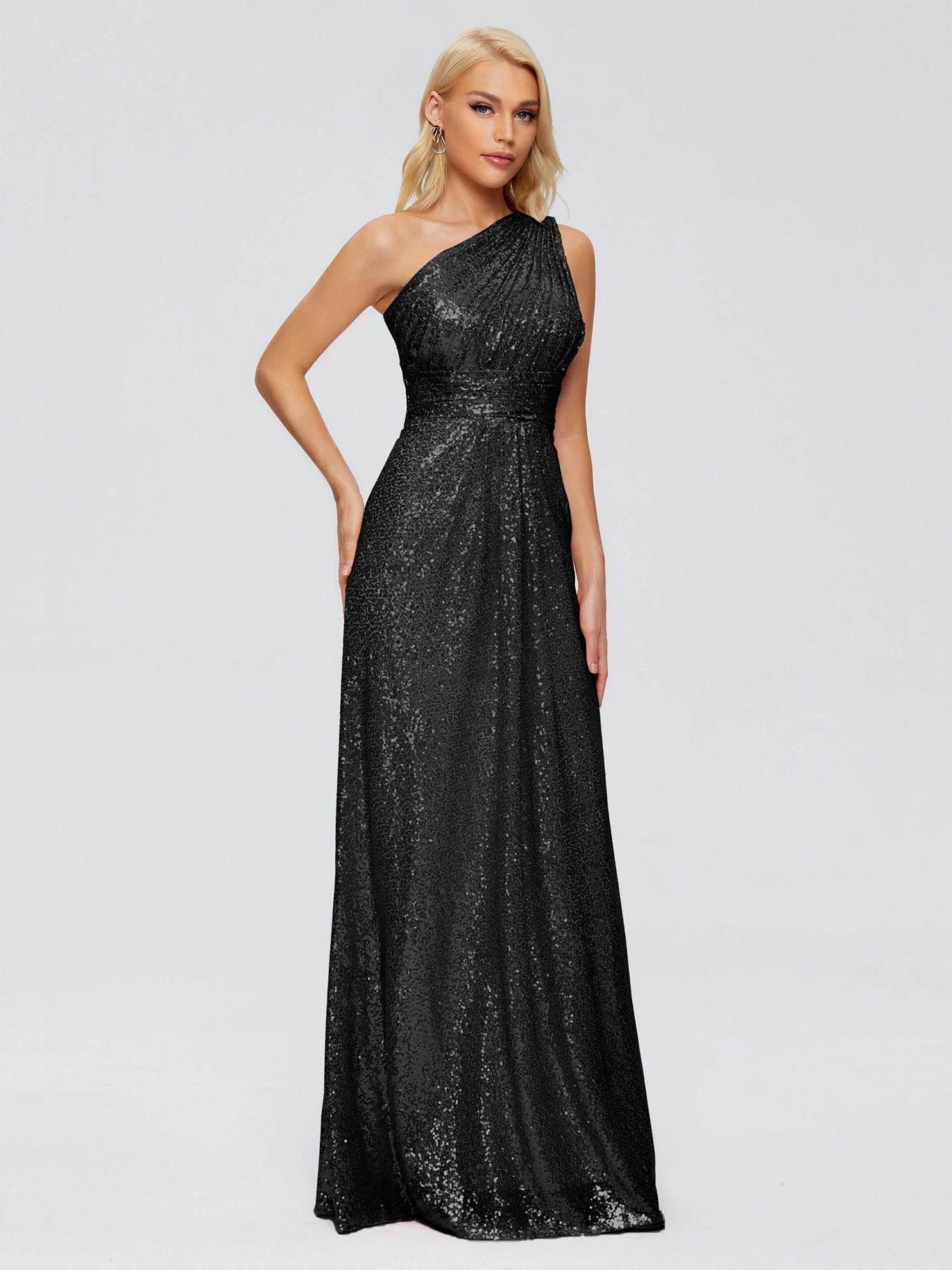 Bailey One-Shoulder Sequins Party Prom Dresses - Image 6