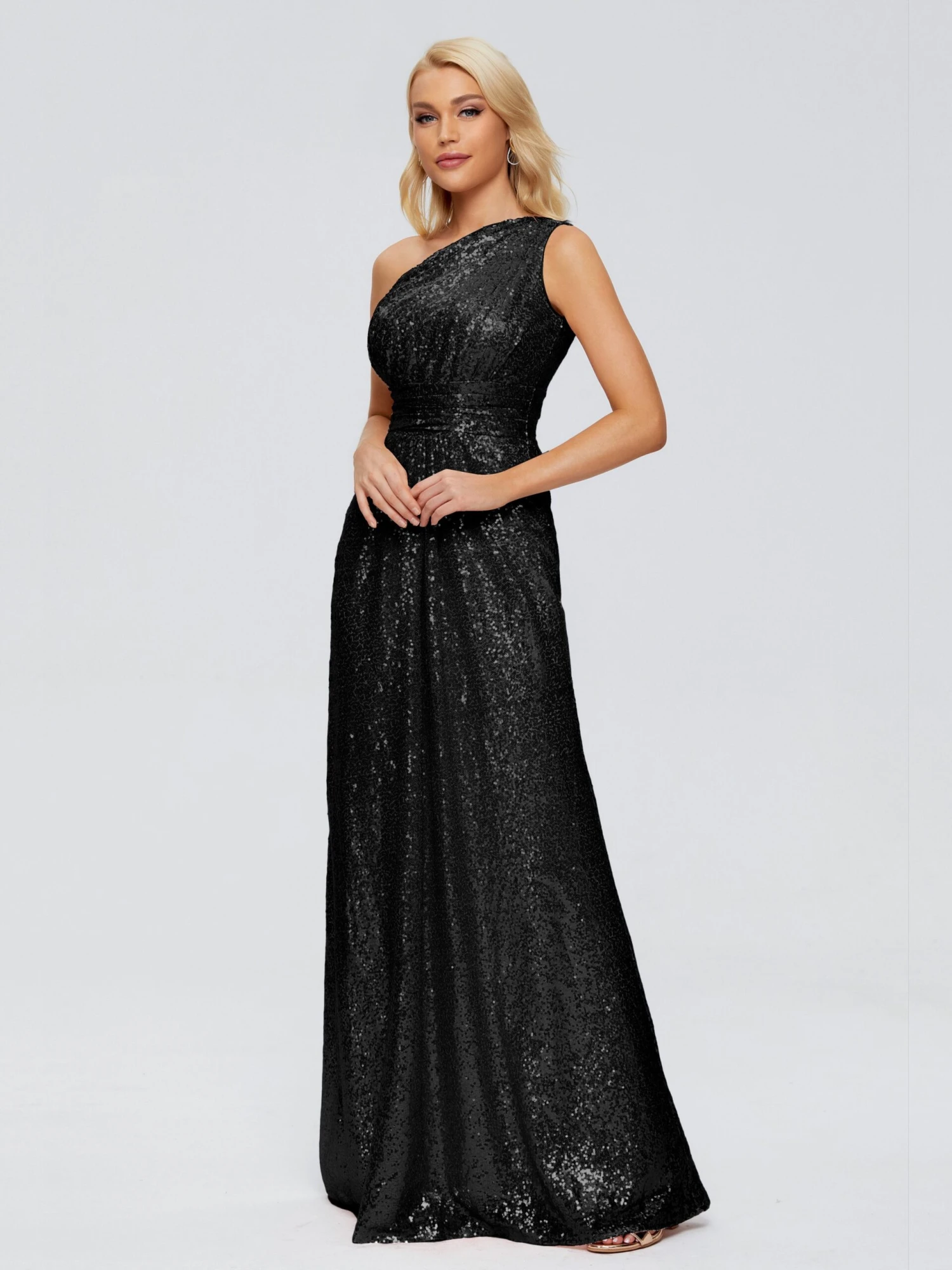 Bailey One-Shoulder Sequins Party Prom Dresses - Image 9