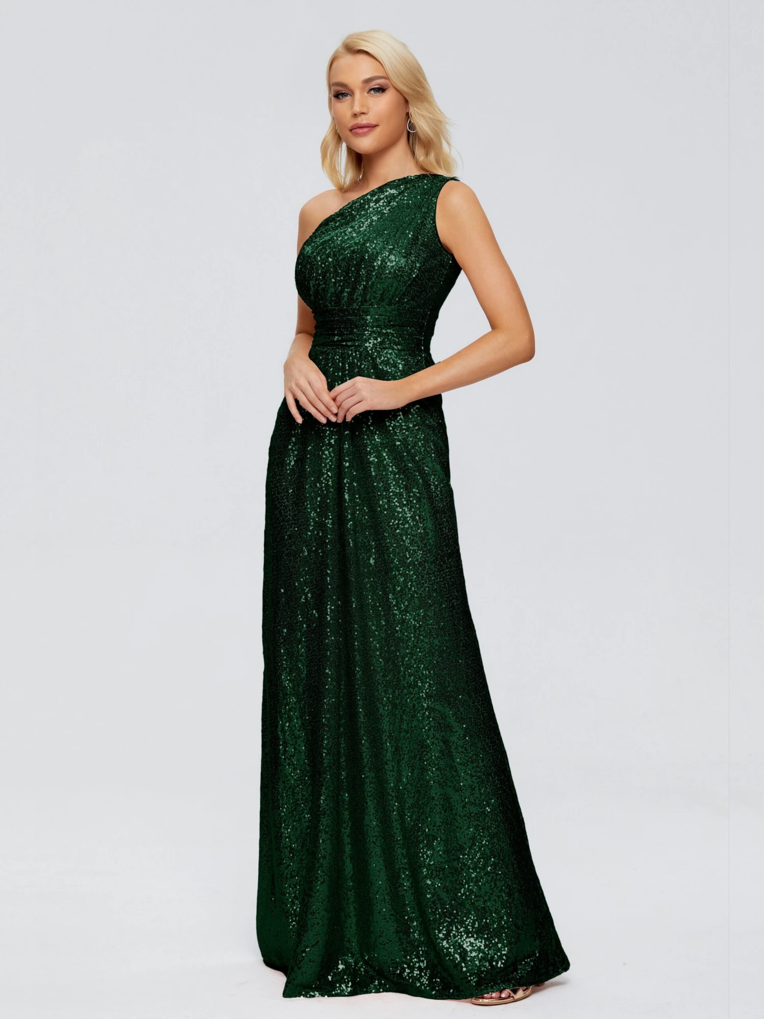 Bailey One-Shoulder Sequins Party Prom Dresses - Image 17