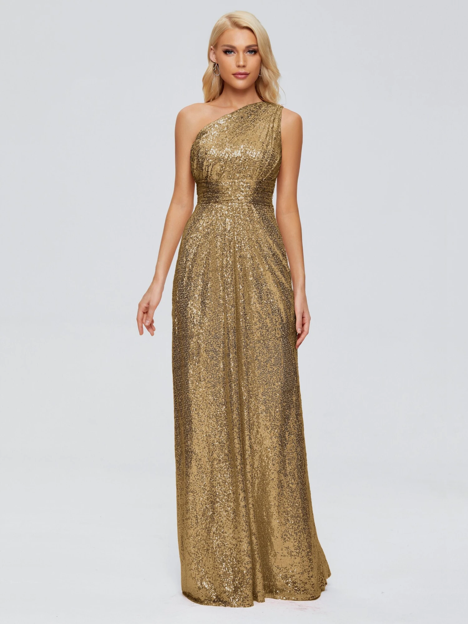 Bailey One-Shoulder Sequins Party Prom Dresses - Image 5