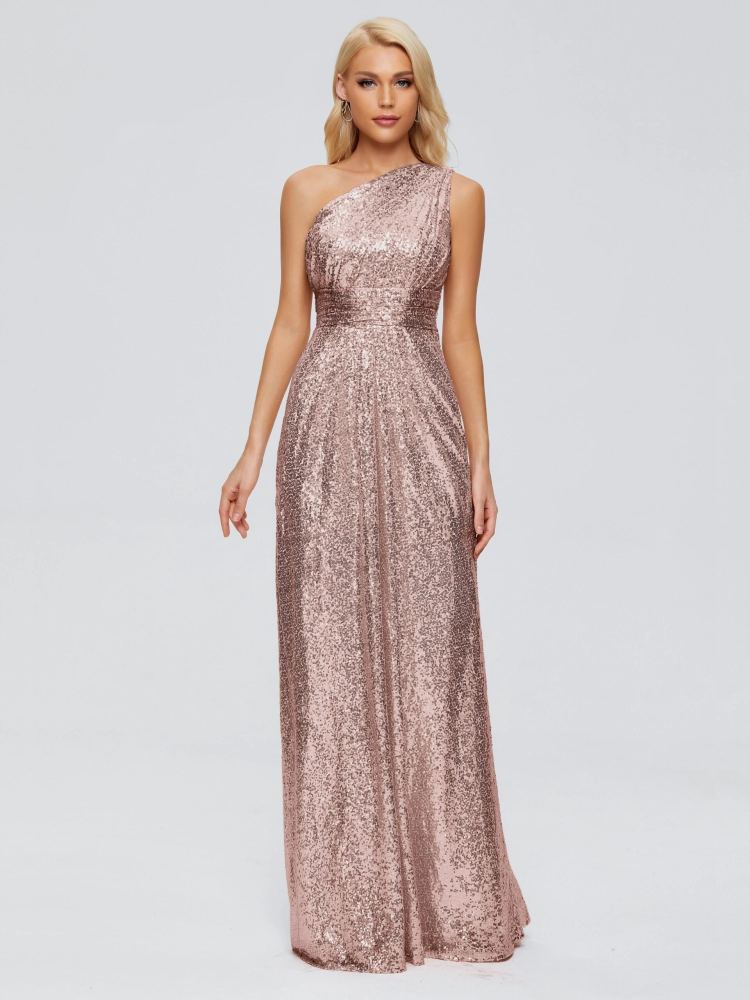 Bailey One-Shoulder Sequins Party Prom Dresses - Image 3
