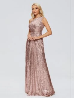 Bailey One-Shoulder Sequins Party Prom Dresses