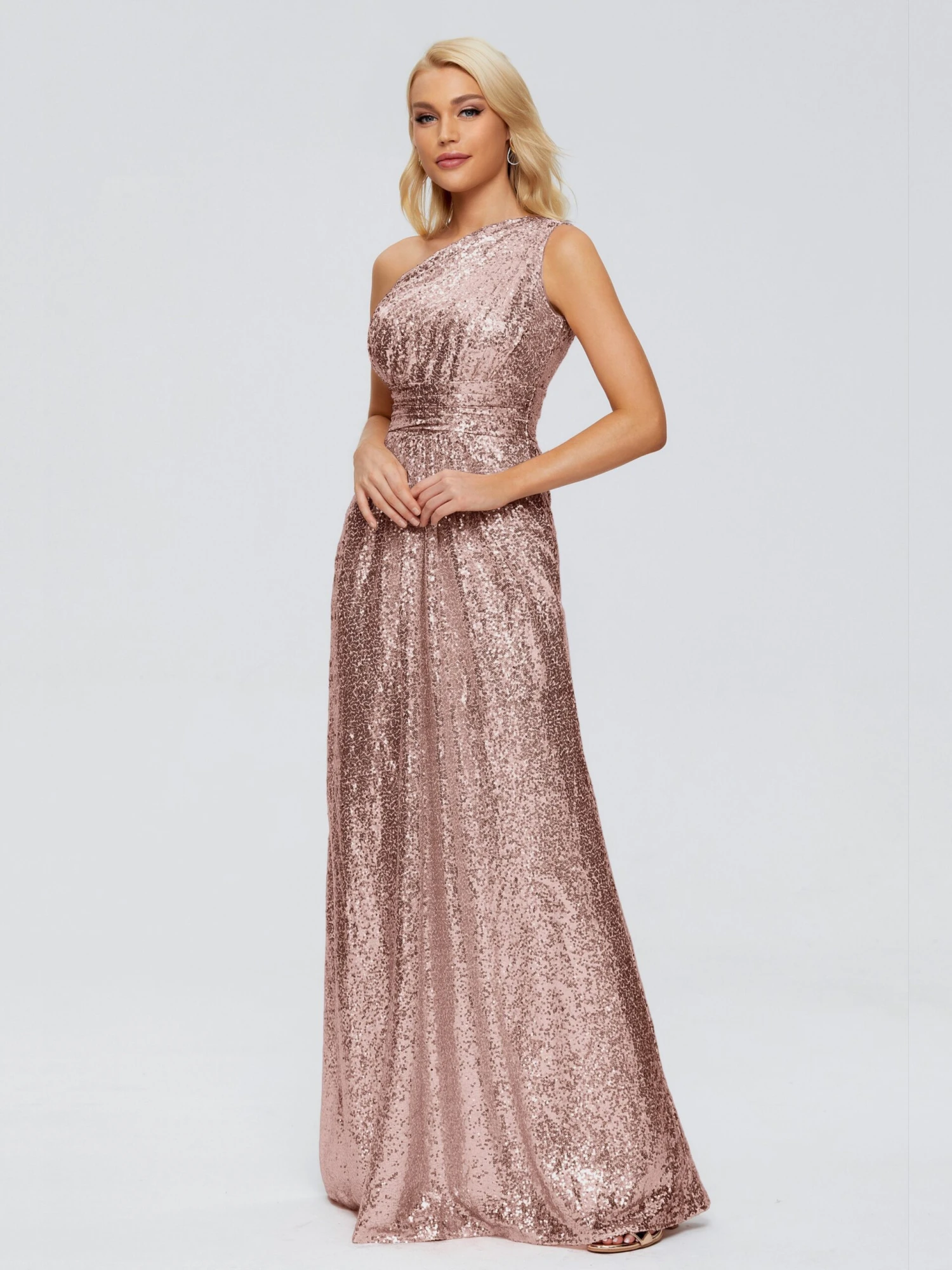 Bailey One-Shoulder Sequins Party Prom Dresses