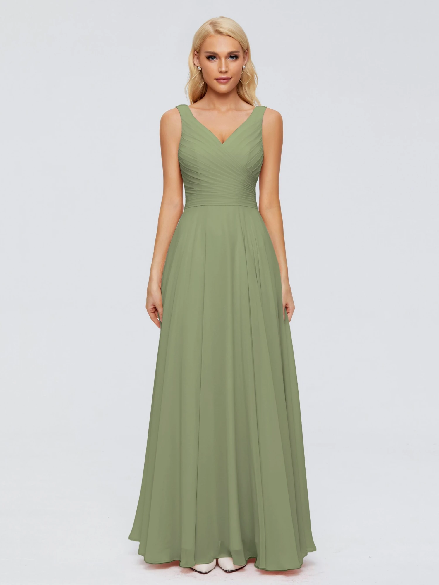 Ryleigh Flowy Chiffon Bridesmaid Dresses With Bow - Image 4
