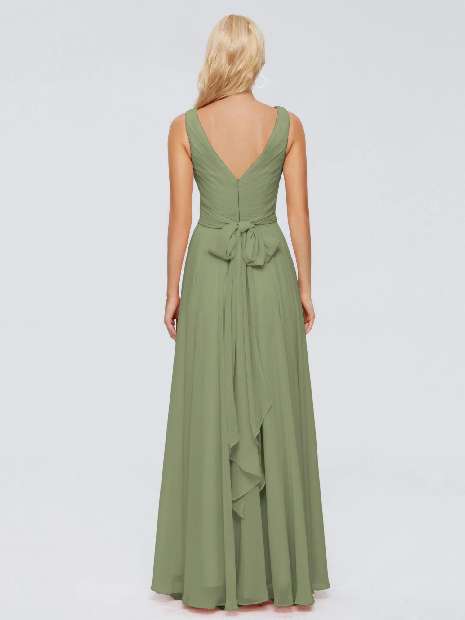 Ryleigh Flowy Chiffon Bridesmaid Dresses With Bow - Image 2