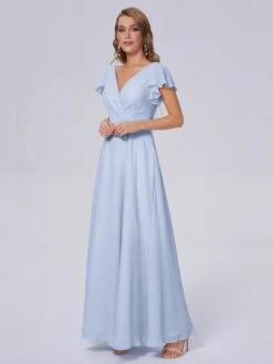 Genevieve V Neck Chiffon Bridesmaid Dresses