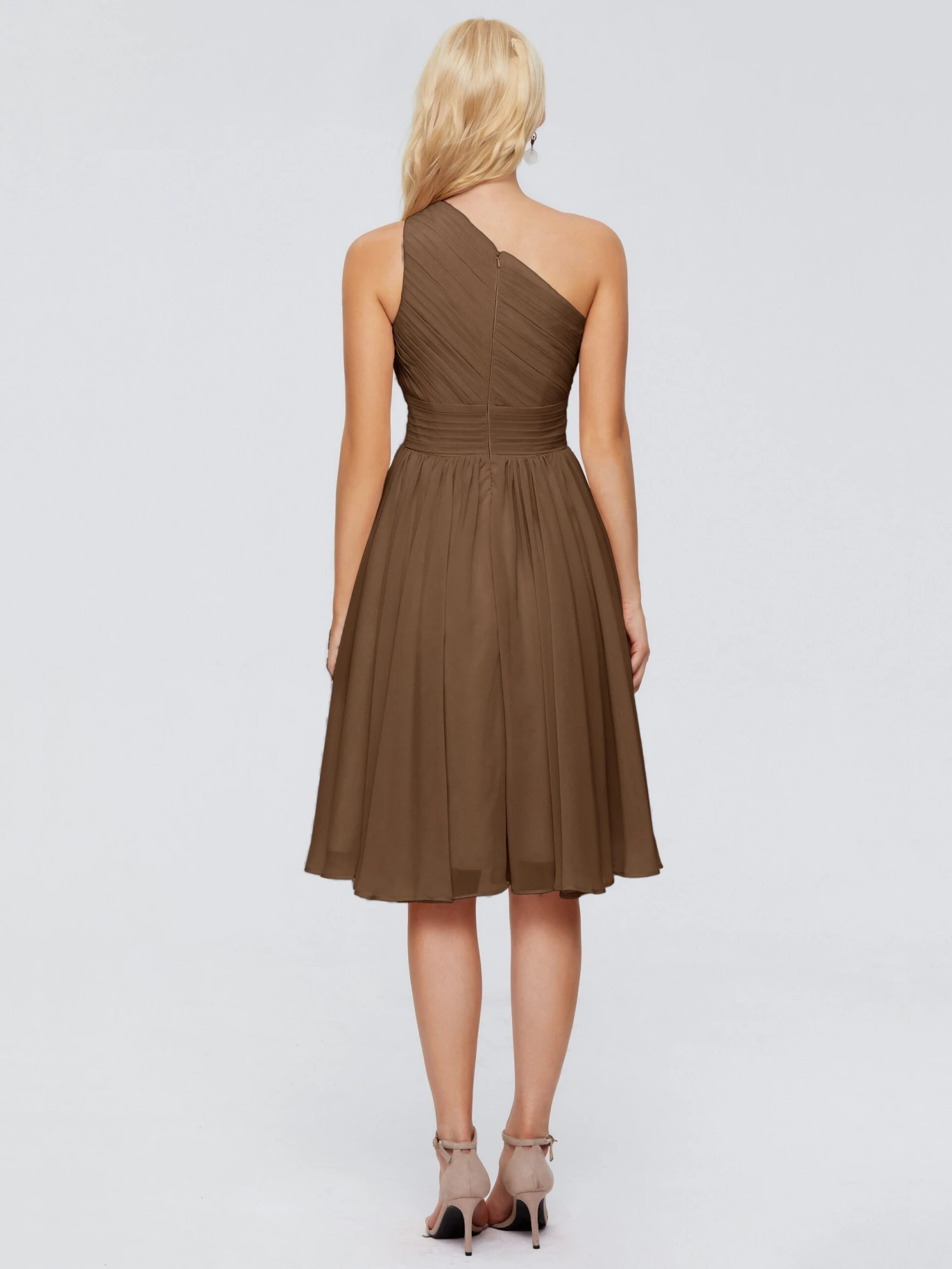 Kimberly Simple One Shoulder Short Bridesmaid Dresses - Image 20