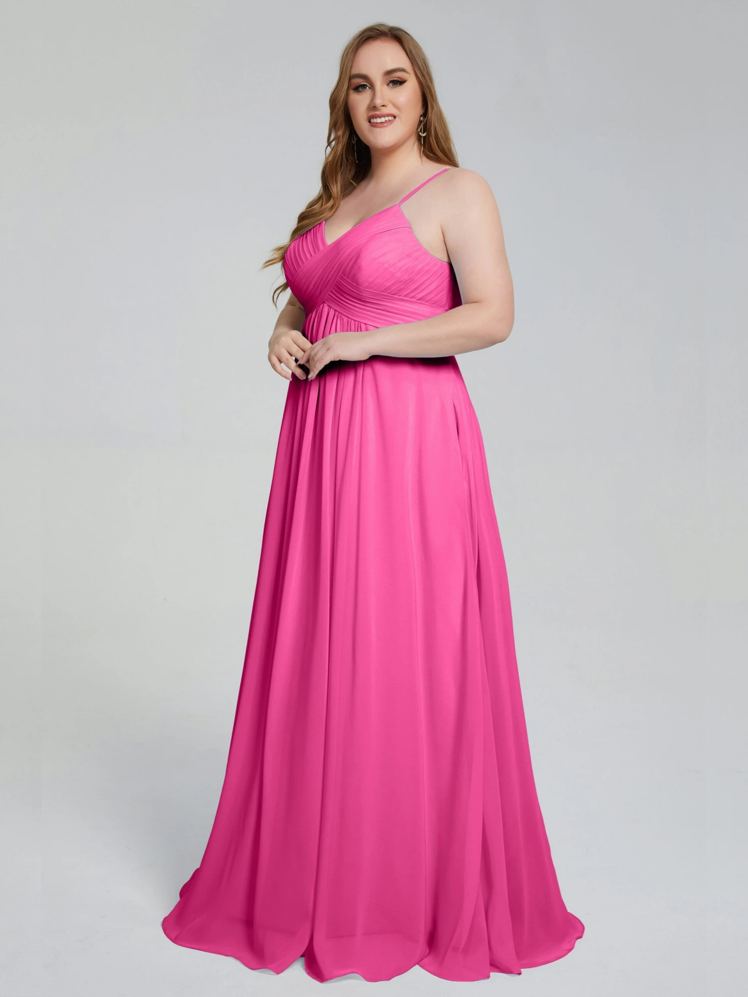 Londyn Spaghetti Straps Plus Size Bridesmaid Dresses - Image 3