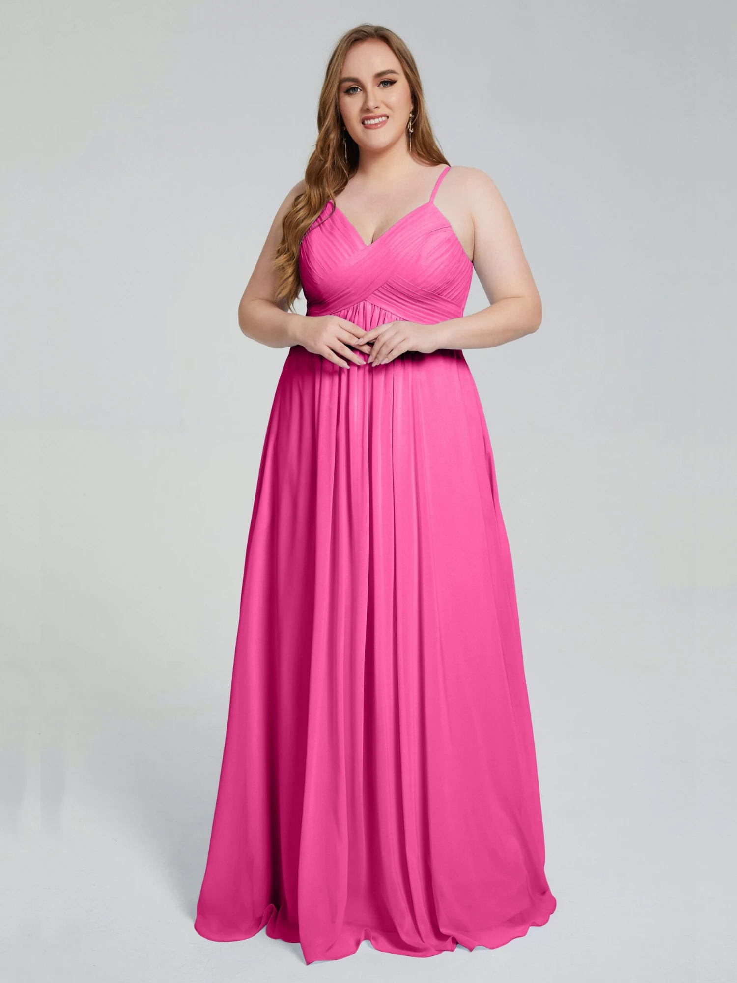 Londyn Spaghetti Straps Plus Size Bridesmaid Dresses - Image 4