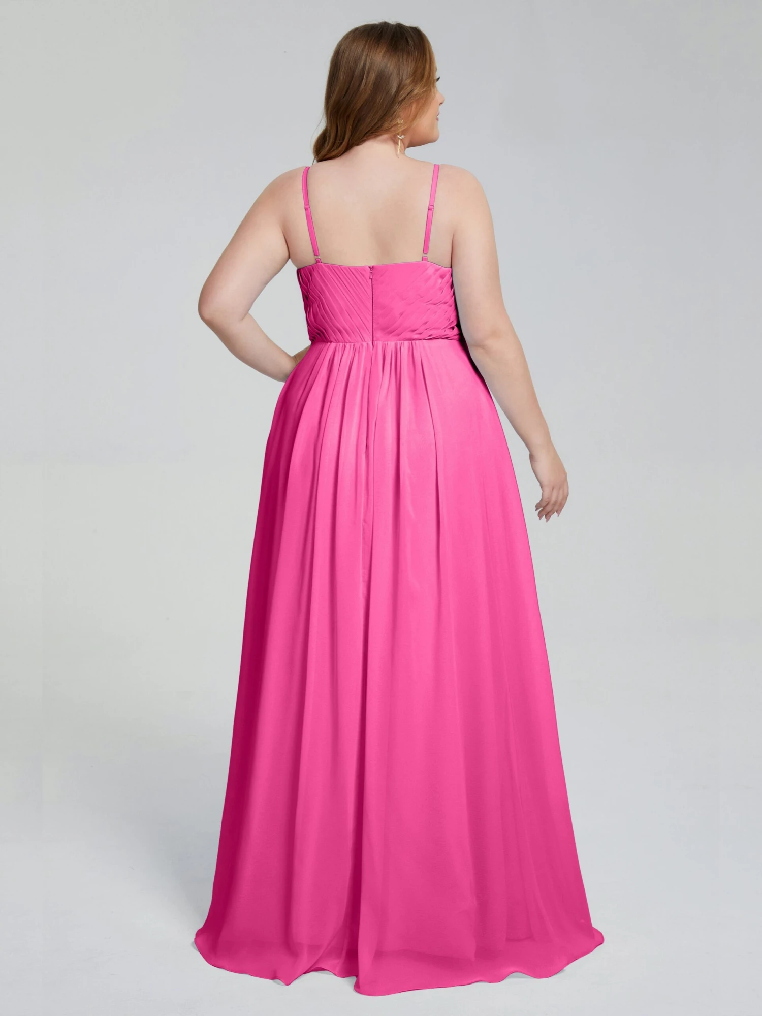Londyn Spaghetti Straps Plus Size Bridesmaid Dresses - Image 5