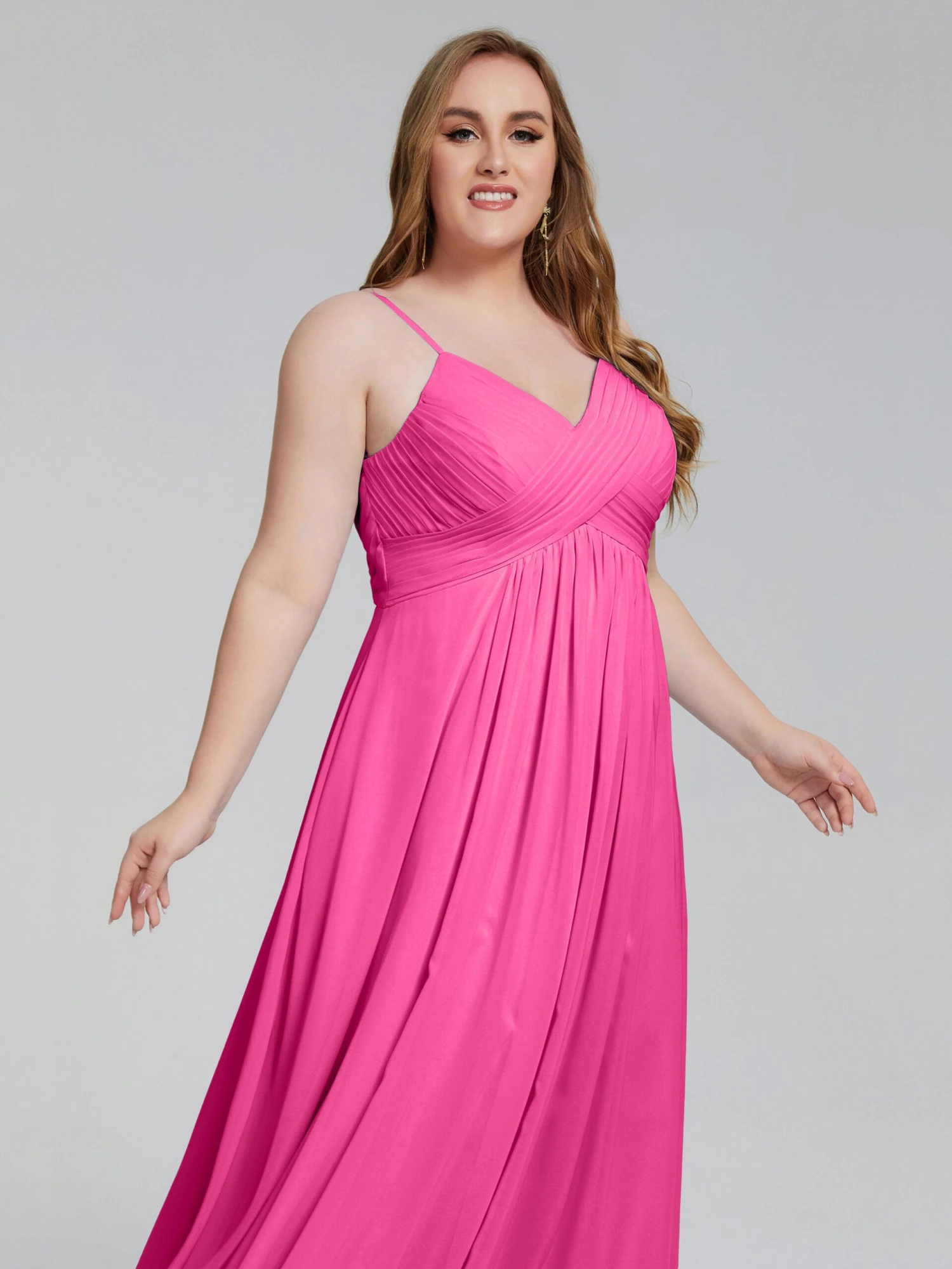 Londyn Spaghetti Straps Plus Size Bridesmaid Dresses - Image 6