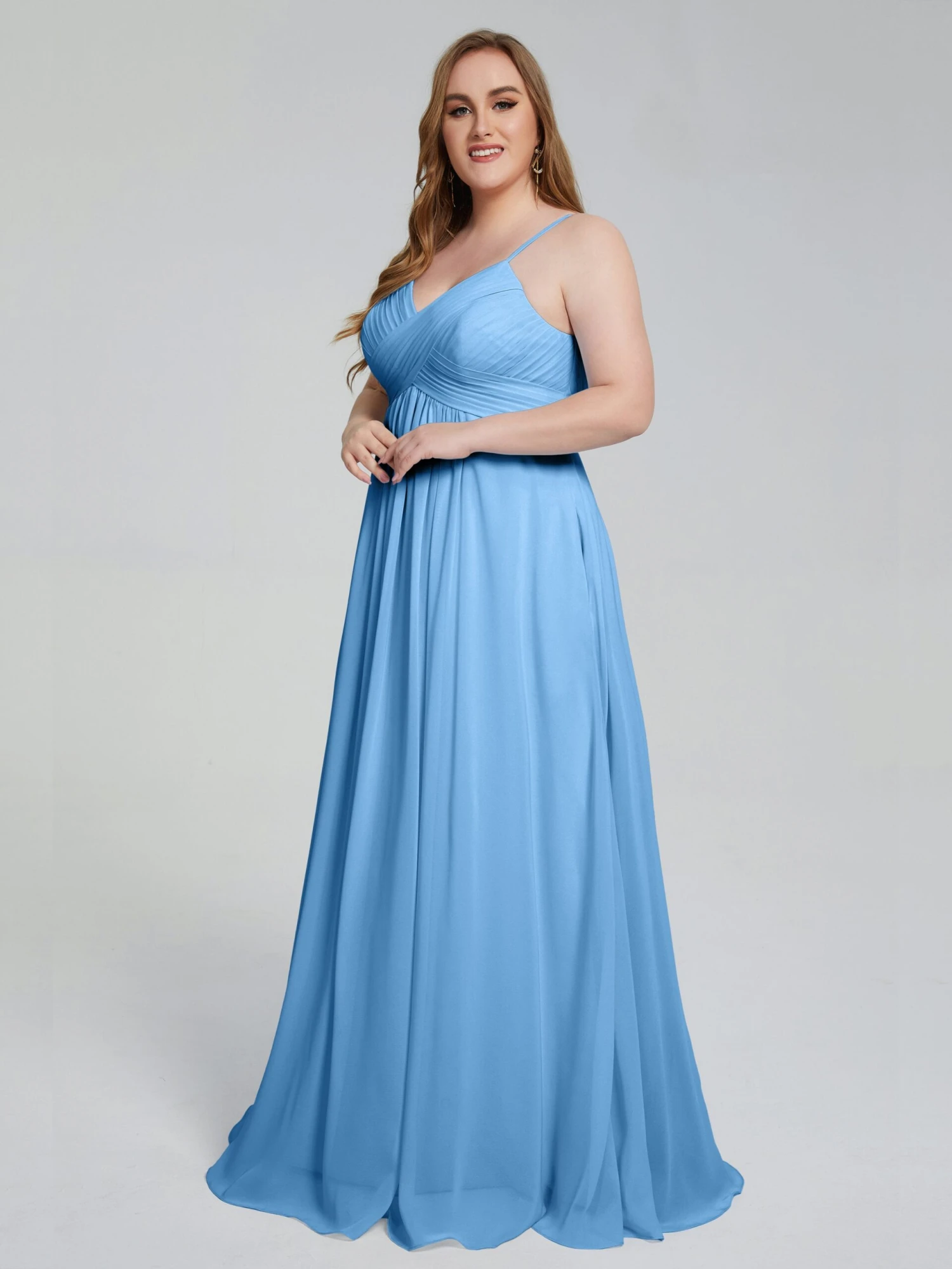 Londyn Spaghetti Straps Plus Size Bridesmaid Dresses - Image 8