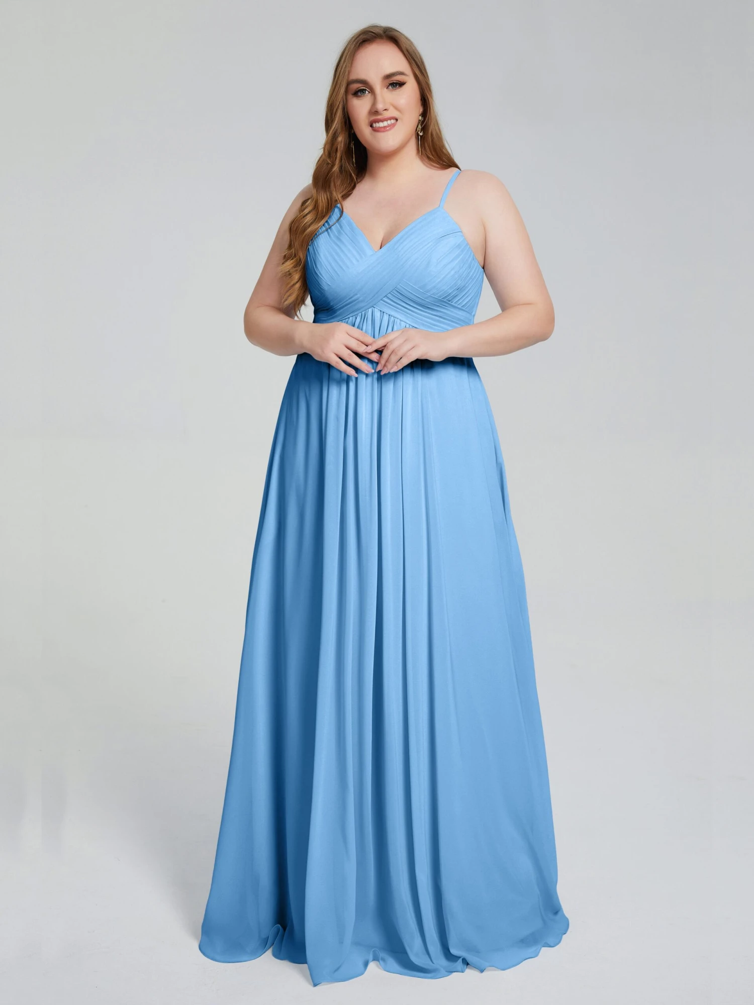 Londyn Spaghetti Straps Plus Size Bridesmaid Dresses - Image 9