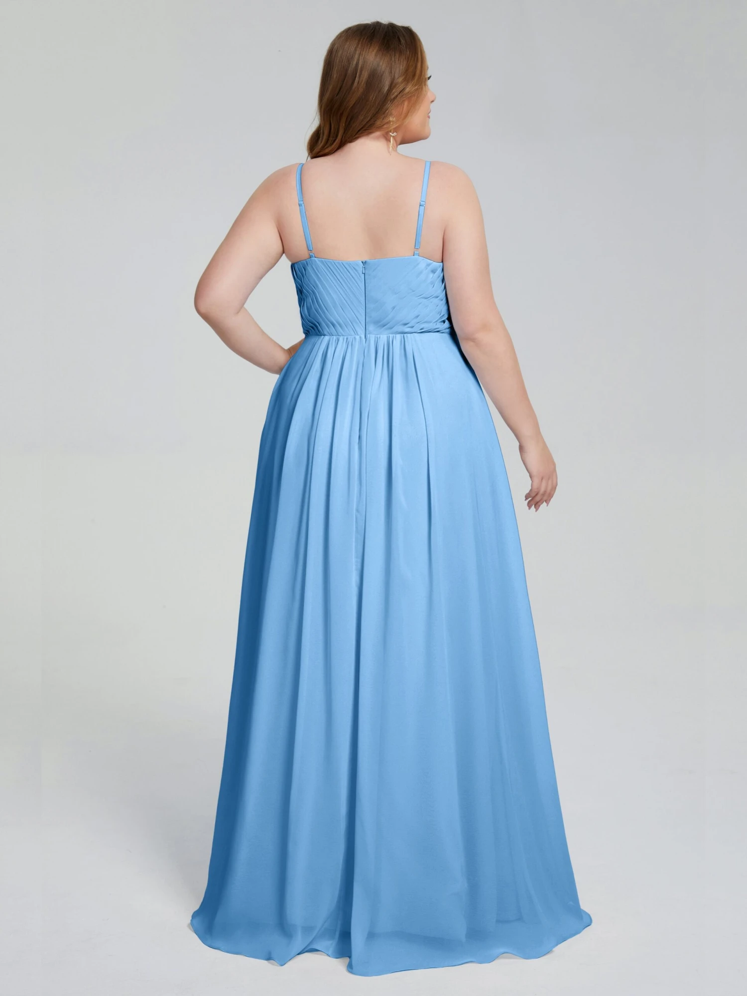 Londyn Spaghetti Straps Plus Size Bridesmaid Dresses - Image 10