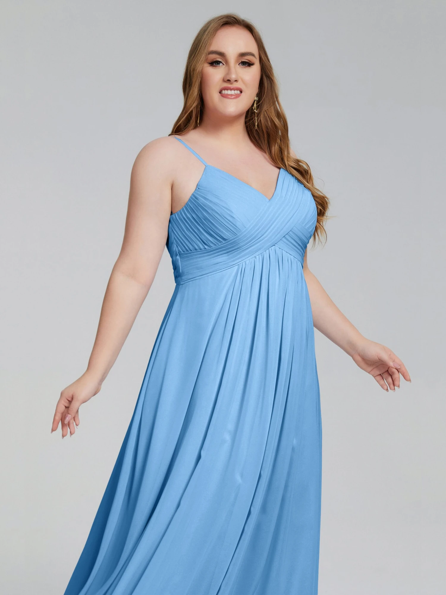 Londyn Spaghetti Straps Plus Size Bridesmaid Dresses - Image 11
