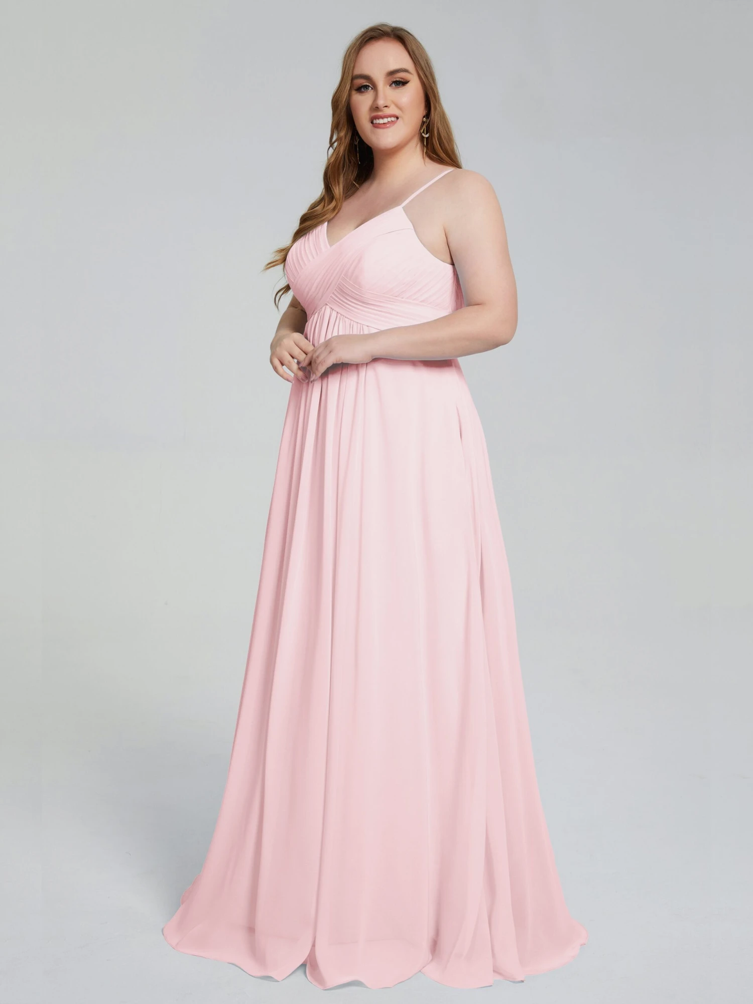 Londyn Spaghetti Straps Plus Size Bridesmaid Dresses - Image 12