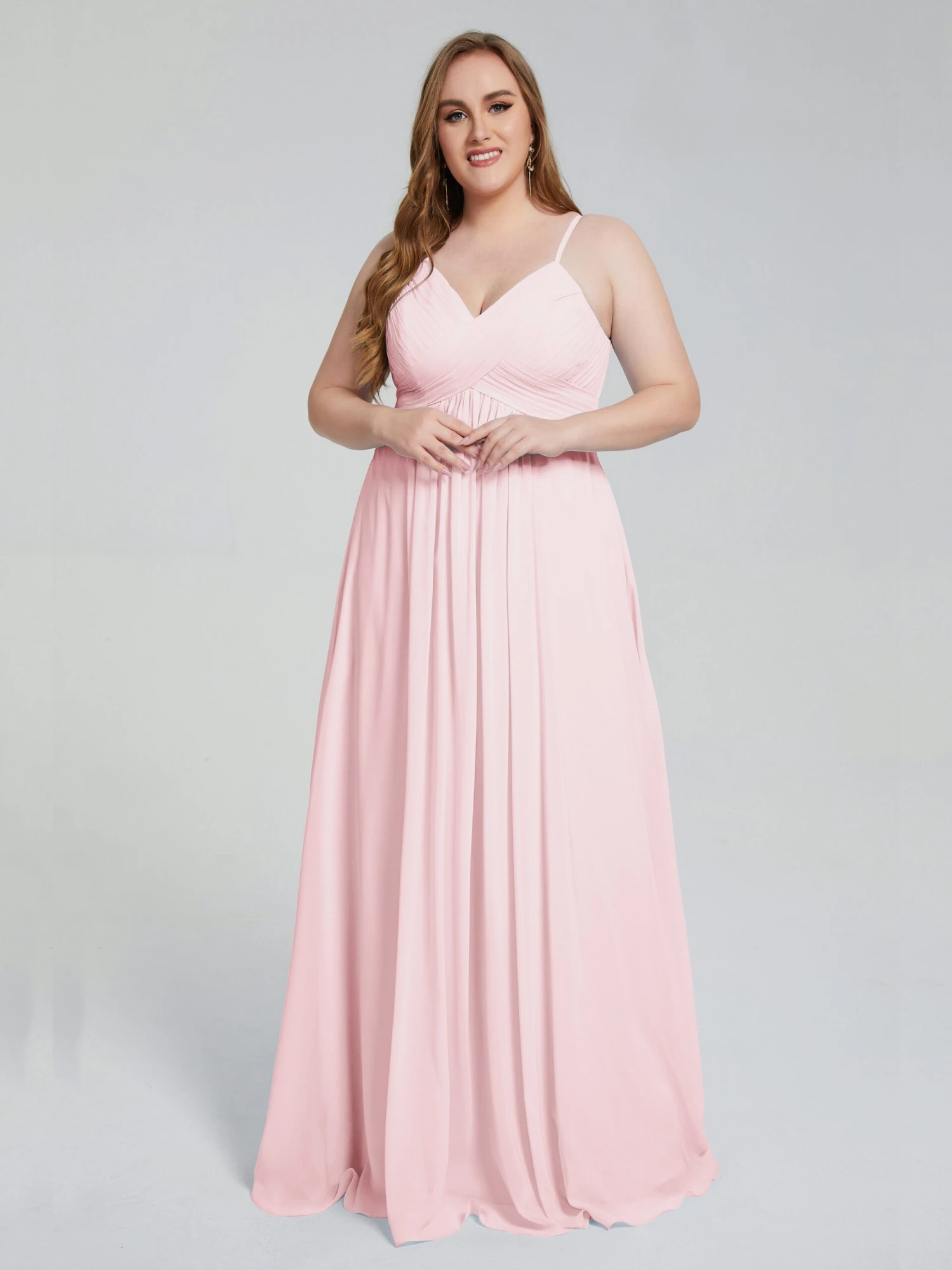 Londyn Spaghetti Straps Plus Size Bridesmaid Dresses - Image 13