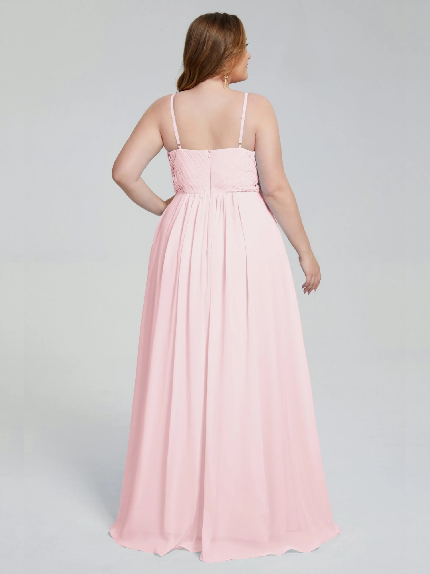 Londyn Spaghetti Straps Plus Size Bridesmaid Dresses - Image 14